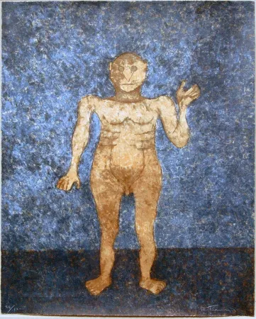 丝网印刷 Tamayo - Hombre en ocre 