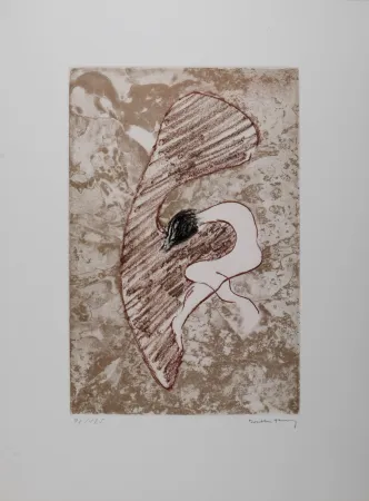 版画 Tanning - The maid is late because she laid her mate, 1971 - Hand-signed