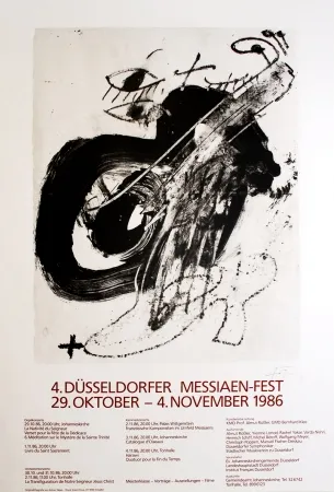 石版画 Tàpies - 4. Düsseldorfer Messaien-Fest