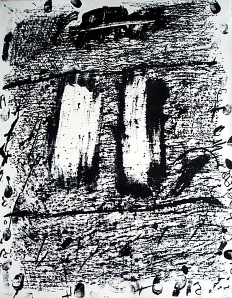 石版画 Tàpies - Círculo De Piedra 1