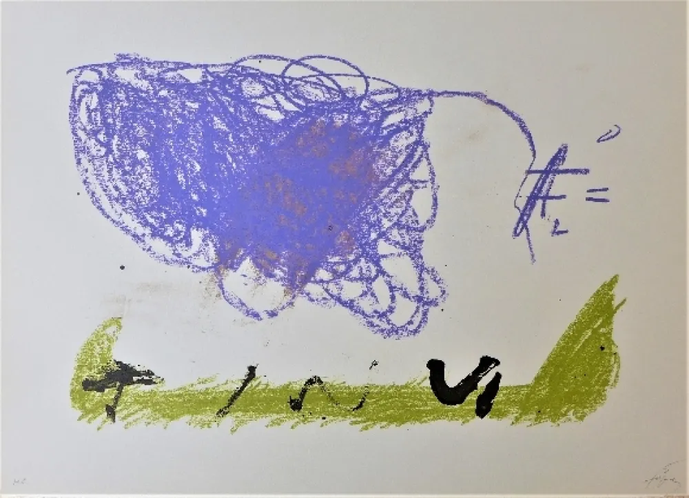 石版画 Tàpies - Clau 16