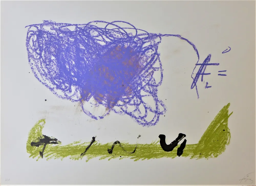 石版画 Tàpies - Clau 16