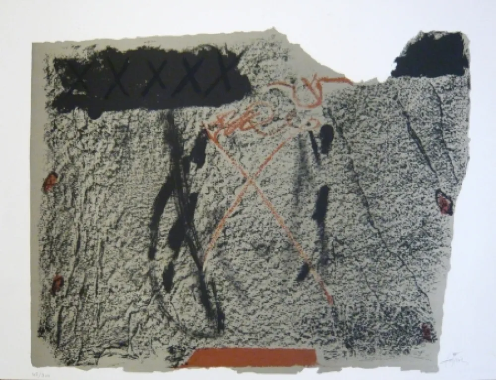 石版画 Tàpies - Composition