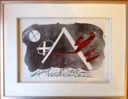 石版画 Tàpies - Composition