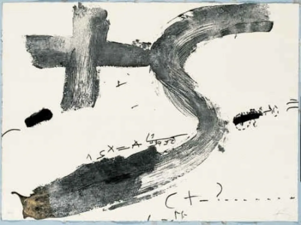 版画 Tàpies - Creu i S	