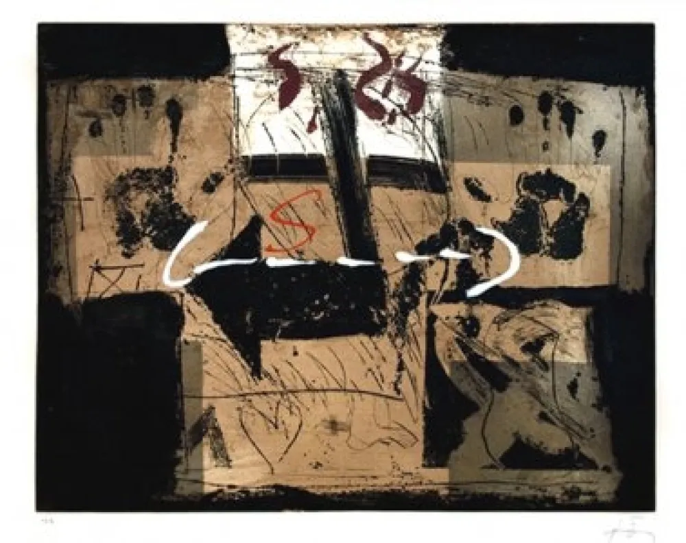 蚀刻版画 Tàpies - Flecha