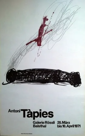 海报 Tàpies - GALERIE ROSSLI. 300 EJ. GALFETTI 247.