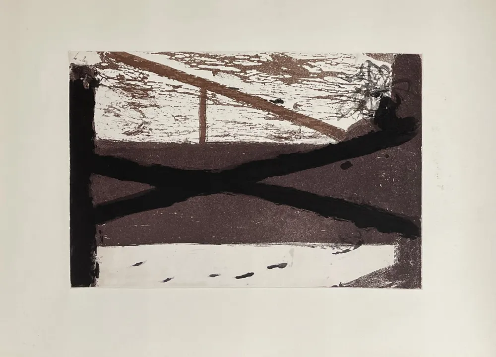 版画 Tàpies - Le lit