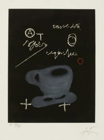 版画 Tàpies - Tasse (Cup)