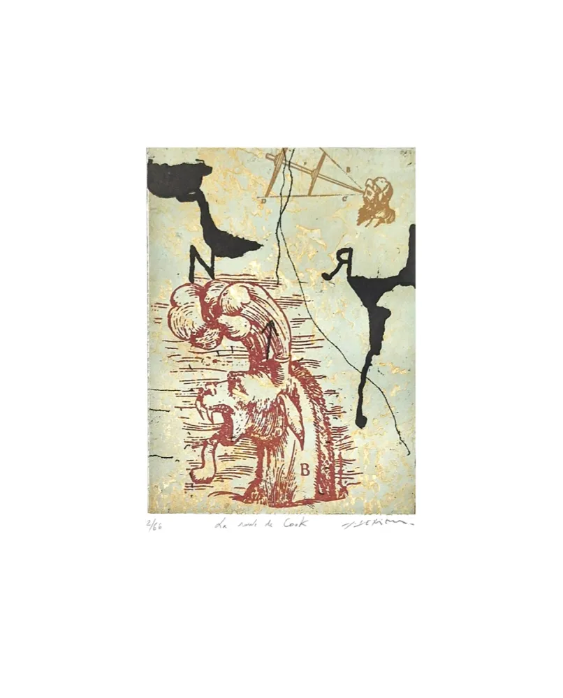 版画 Texier - La route de Cook