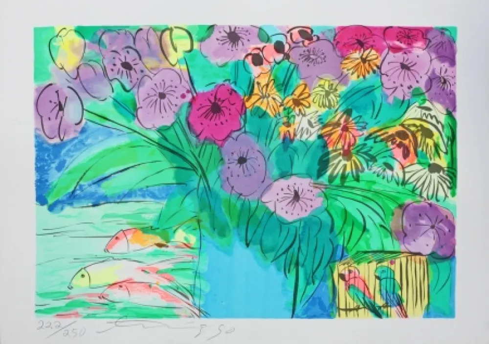 石版画 Ting - Aquarium fish