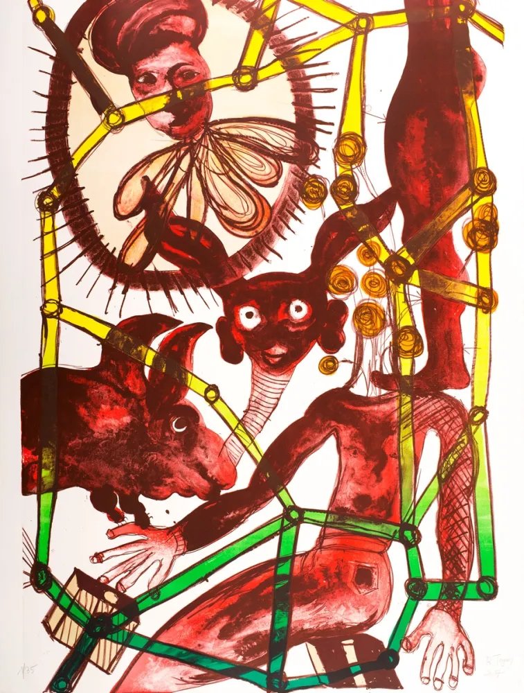 石版画 Toguo - Looking for your Track