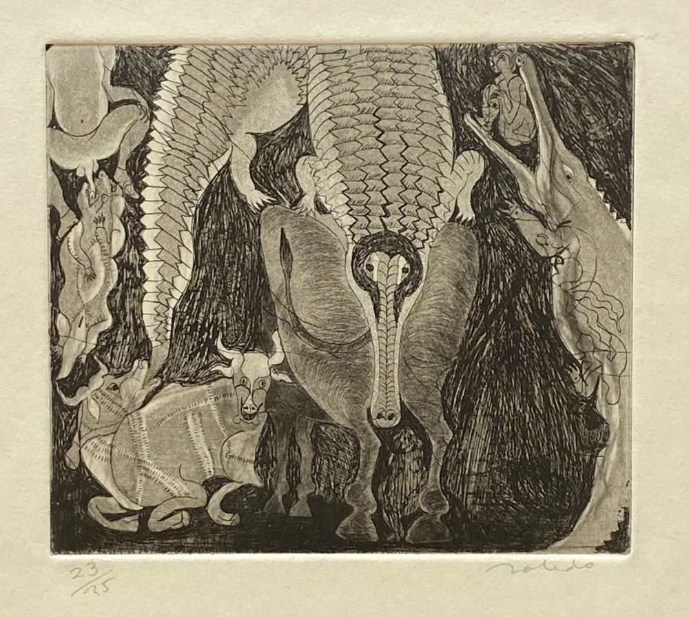 版画 Toledo - Crocodiles and Cows