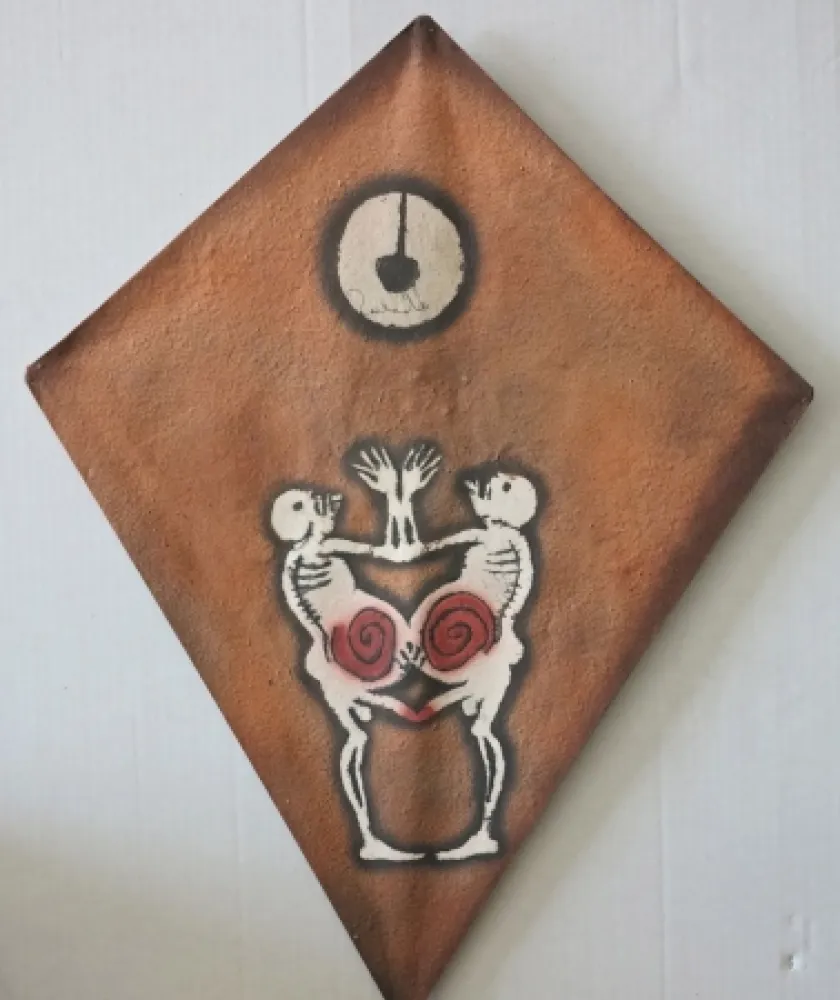 丝网印刷 Toledo - Two monkey kite