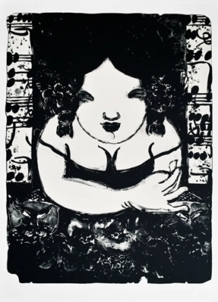 石版画 Tongzhengang - Lady 