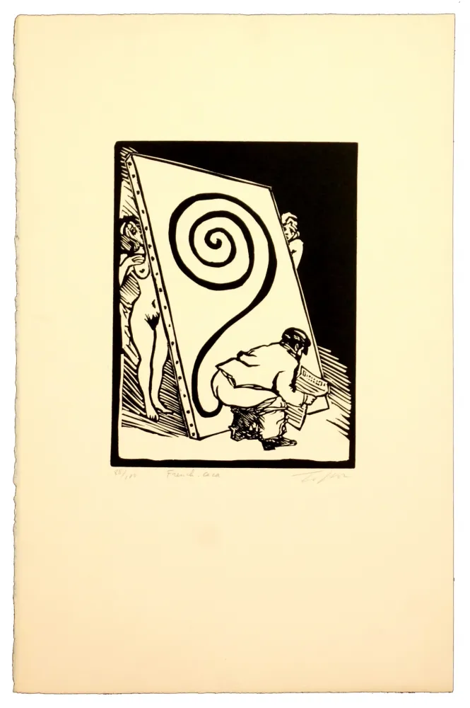 油毡版画 Topor - French caca