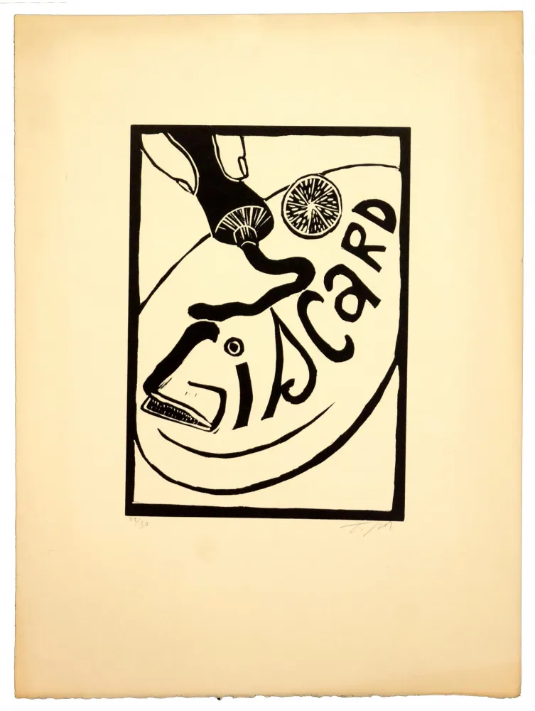 油毡版画 Topor - Giscard