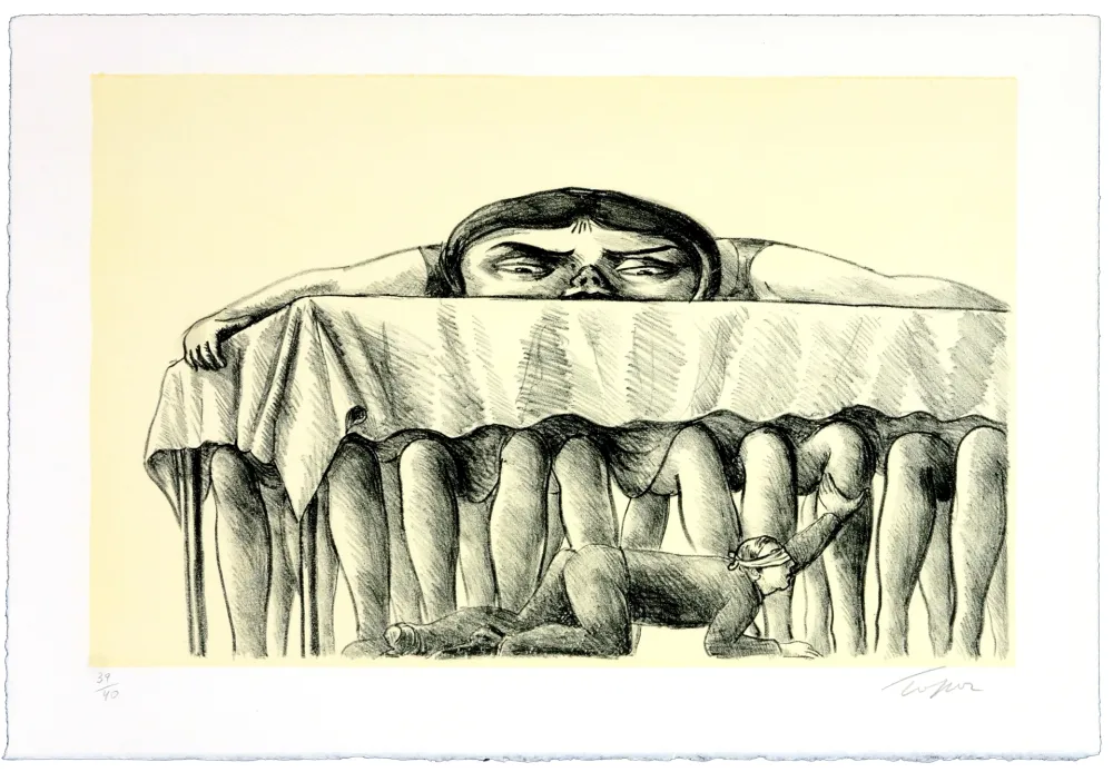 石版画 Topor - La dégustation