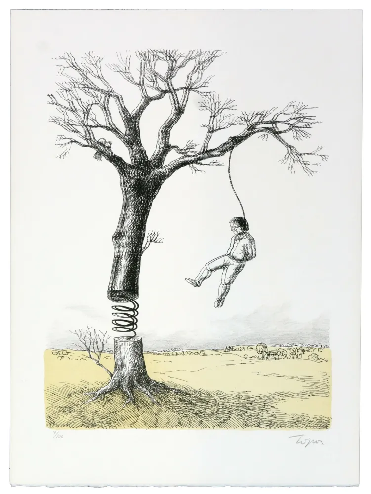 石版画 Topor - La rumba du pendu