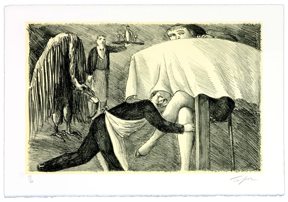 石版画 Topor - La tournée du patron