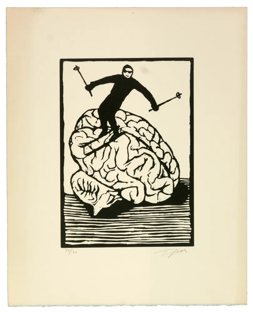 油毡版画 Topor - Le style lisse