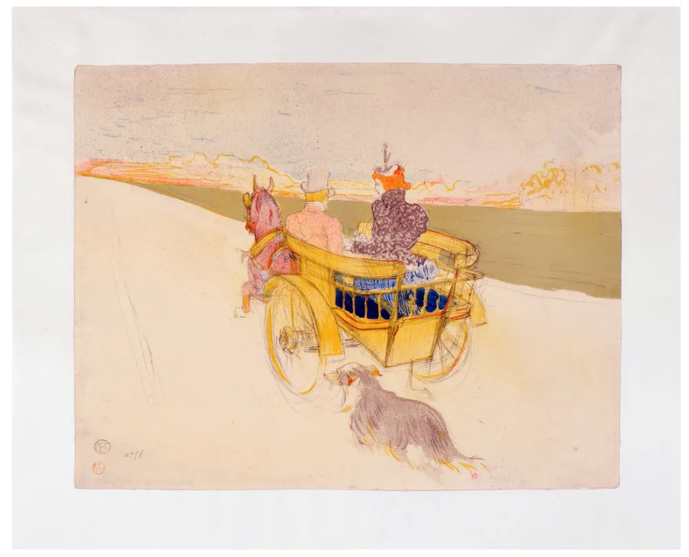 石版画 Toulouse-Lautrec - Partie de campagne