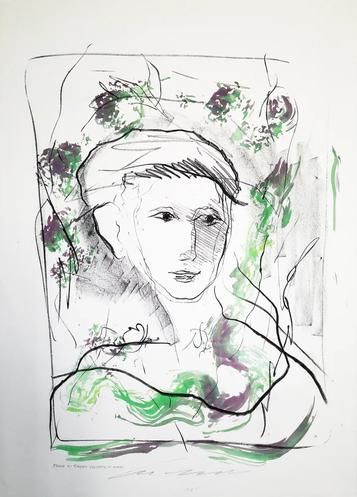 石版画 Treccani - Fanciulla