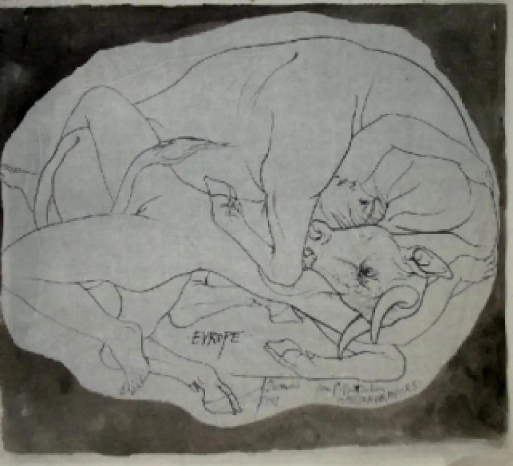 石版画 Trémois - Europe et les Metamorphoses