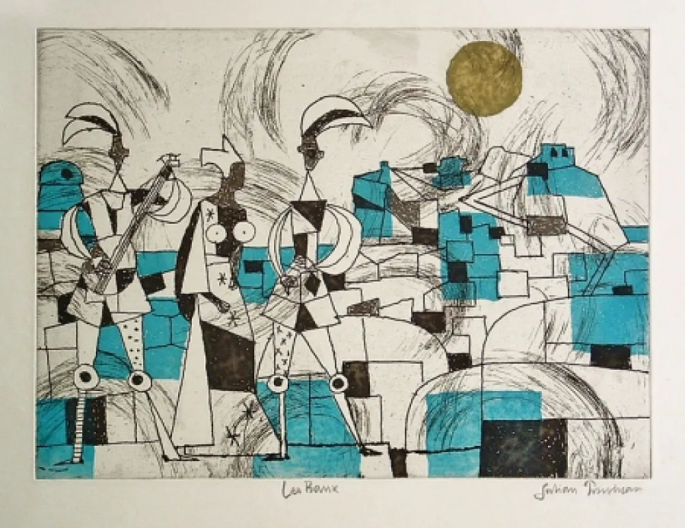 版画 Trevelyan - Les Baux