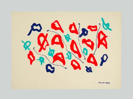 石版画 Turcato - Composizione