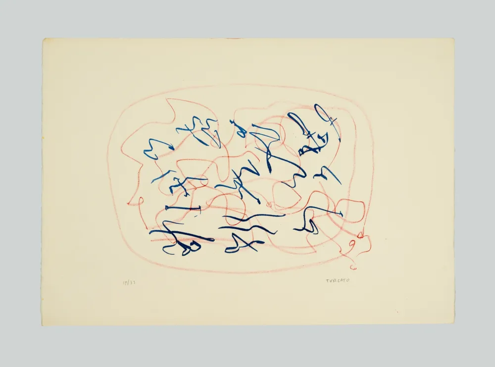 石版画 Turcato - Composizione