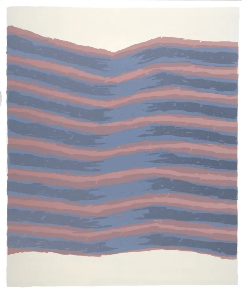 石版画 Ubac - Strates sur ardoise