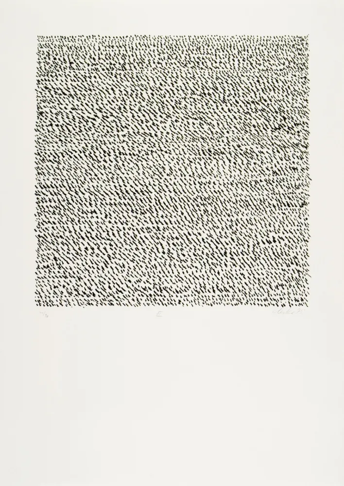 石版画 Uecker - Manuelle Struktuur. No III