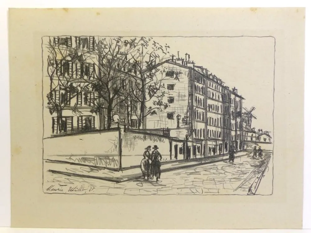 石版画 Utrillo - La Rue d’Orchampt