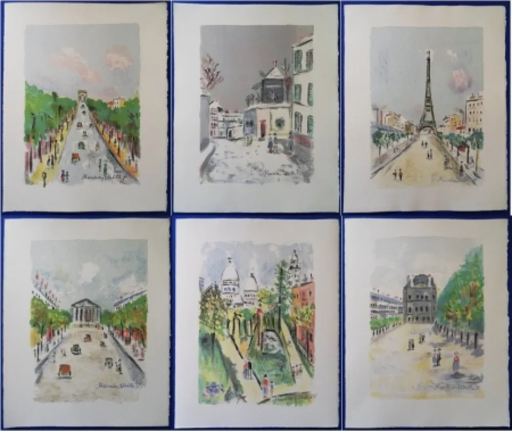 石版画 Utrillo - Paris Capitale (10 lithographies)