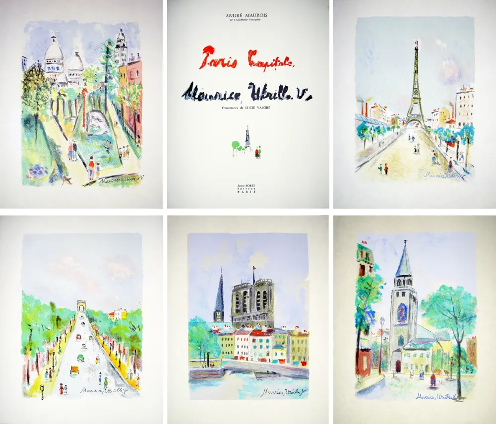 插图书 Utrillo - PARIS CAPITALE. Lithographies originales de Maurice Utrillo, V. (1955).