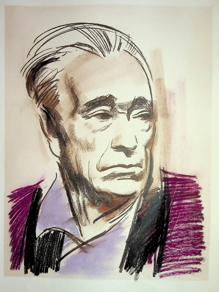 石版画 Uzelac - Jeux Olympiques, Pierre de Coubertin