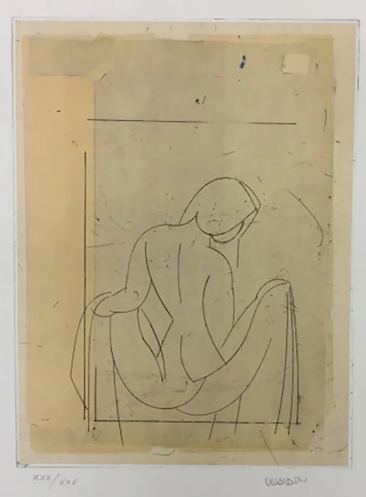 版画 Valdés - Desnudo I