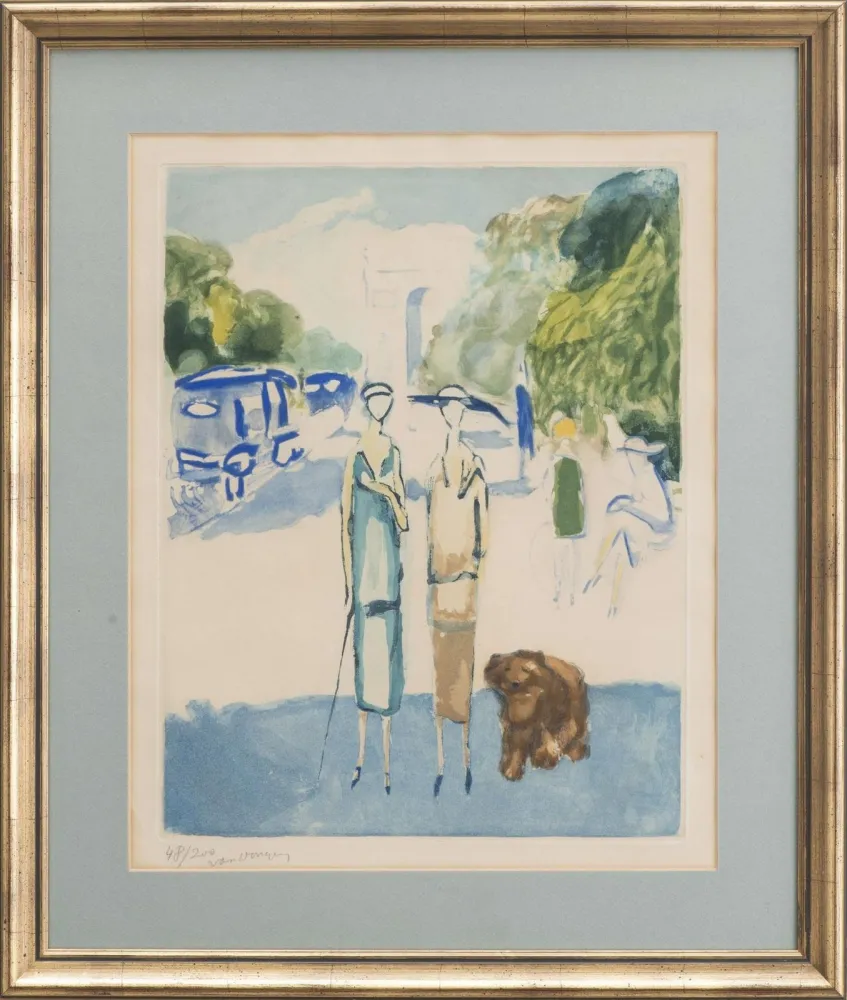 飞尘腐蚀法 Van Dongen - Avenue du Bois, 1928 