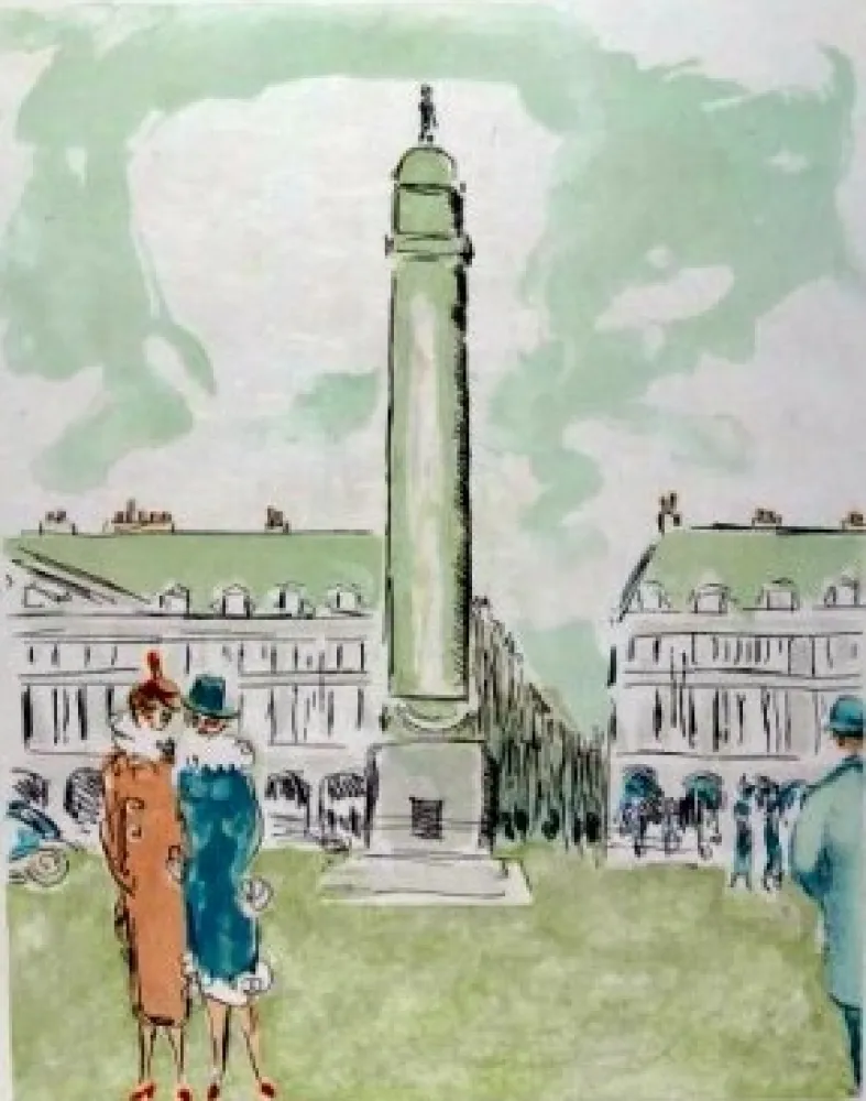 石版画 Van Dongen - Place Vendome