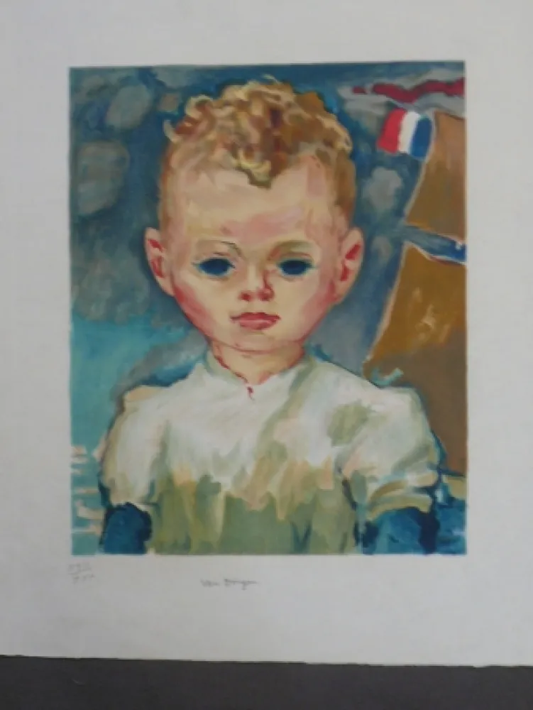 石版画 Van Dongen - Portrait d'enfant