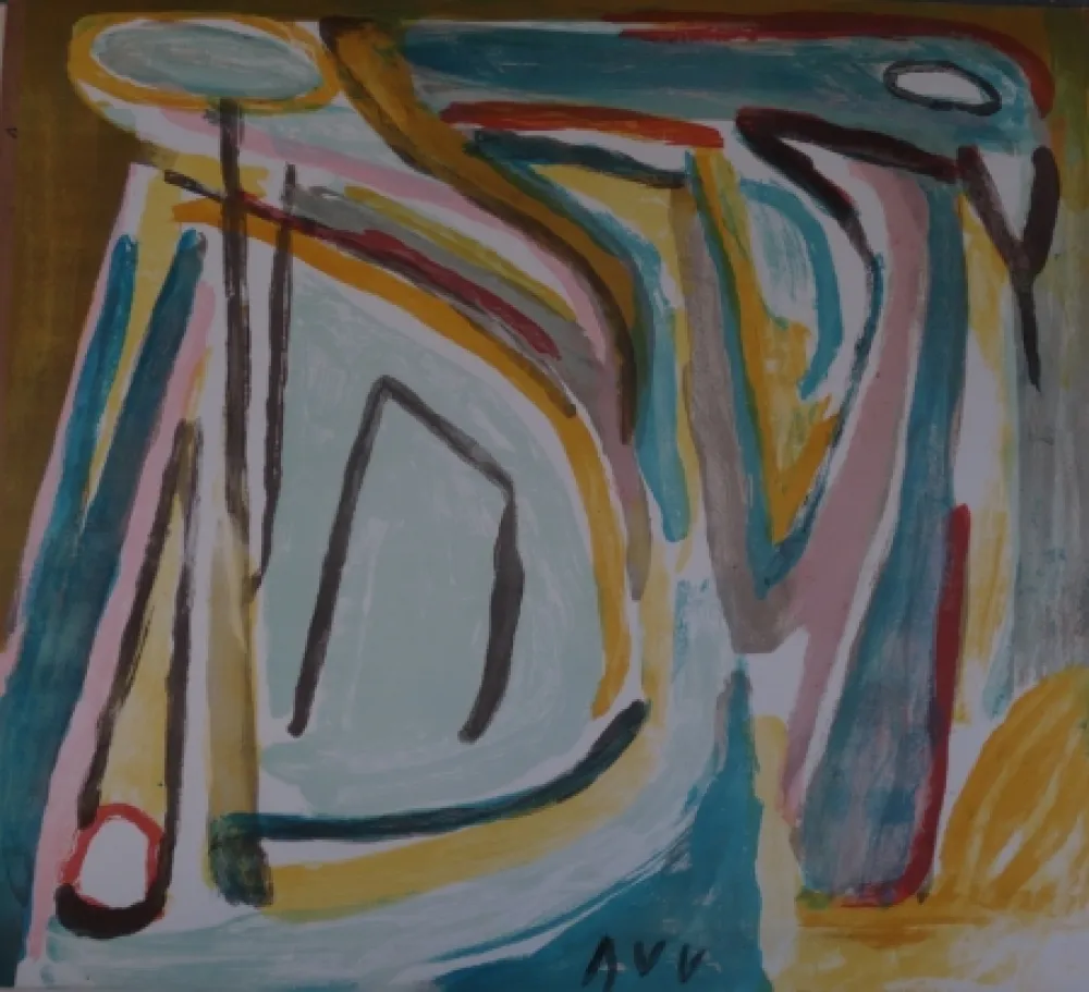 石版画 Van Velde - Appel