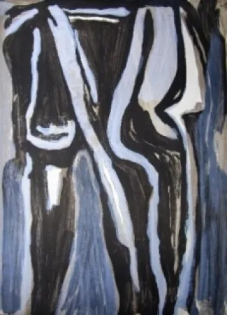 石版画 Van Velde - En dedans