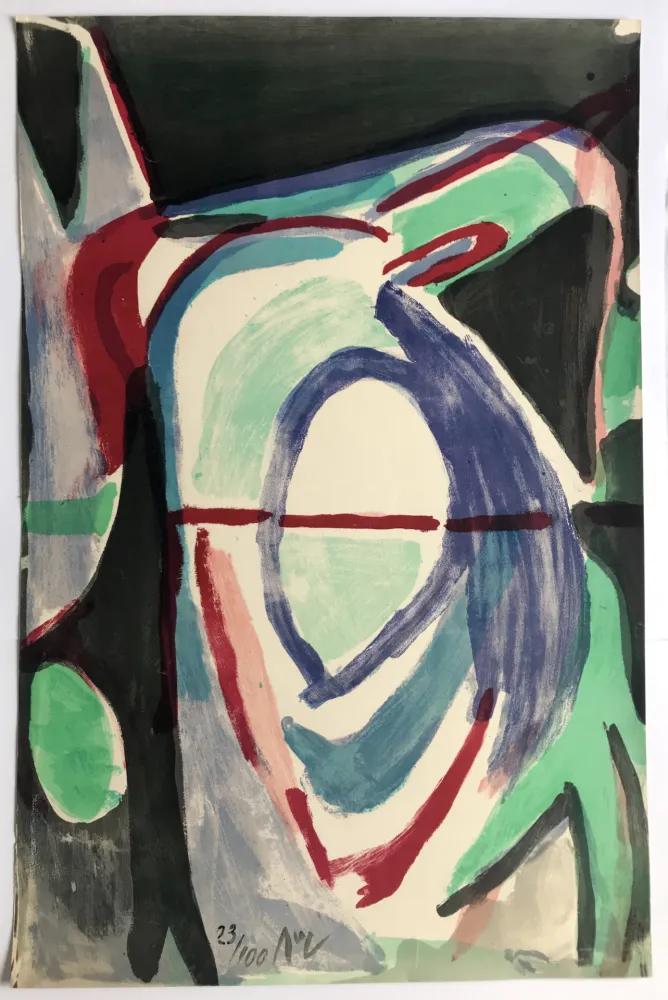 石版画 Van Velde - En Deux