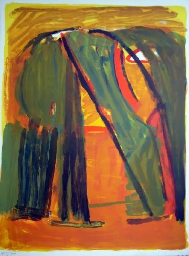 石版画 Van Velde - MP 61 - Forêt