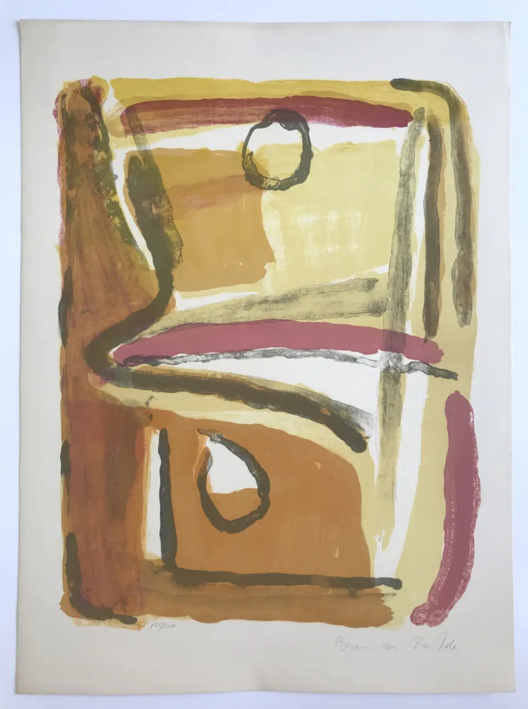 石版画 Van Velde - Parcours jaune