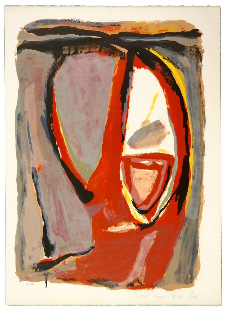 石版画 Van Velde - Tête