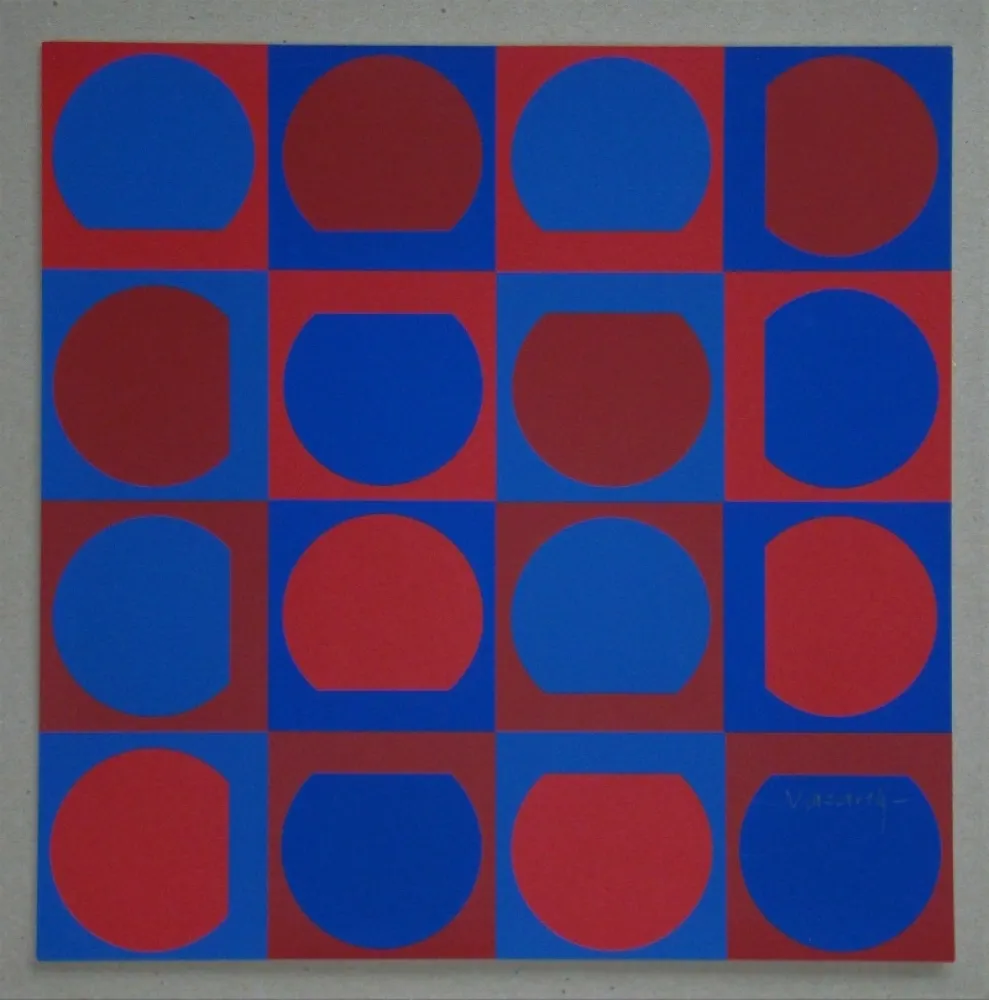 丝网印刷 Vasarely - Composition, 1964