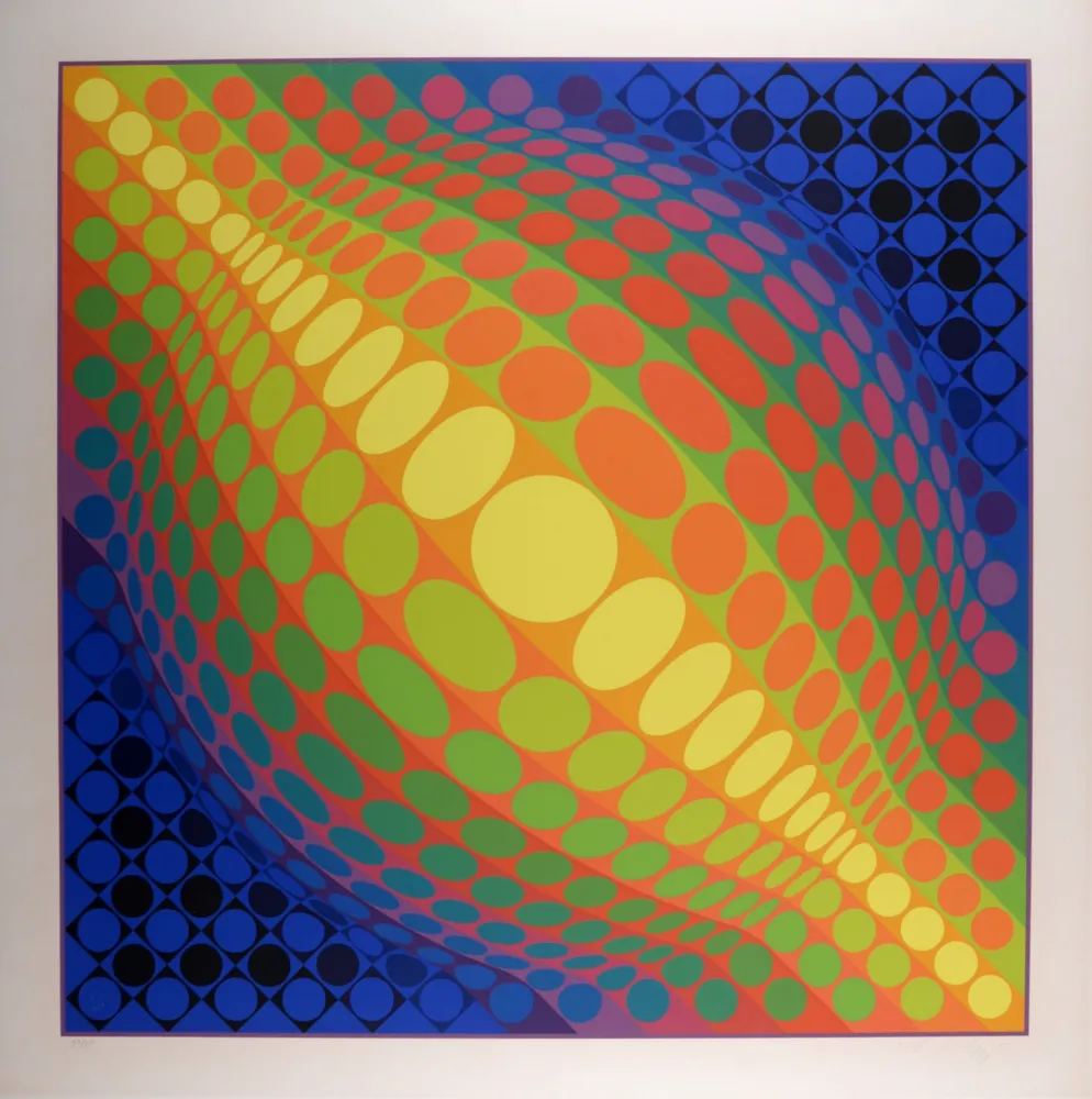 丝网印刷 Vasarely - Globe, 1974 - Hand-signed