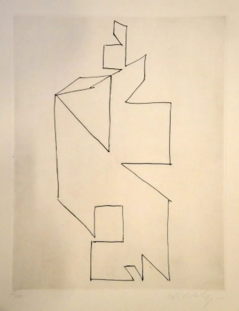 版画 Vasarely - Gordes Synthèse